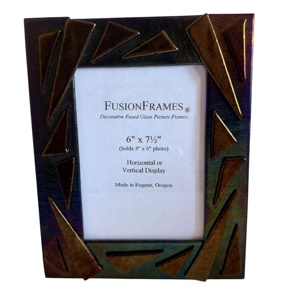Vintage Fusion Fused Glass Photo Frame