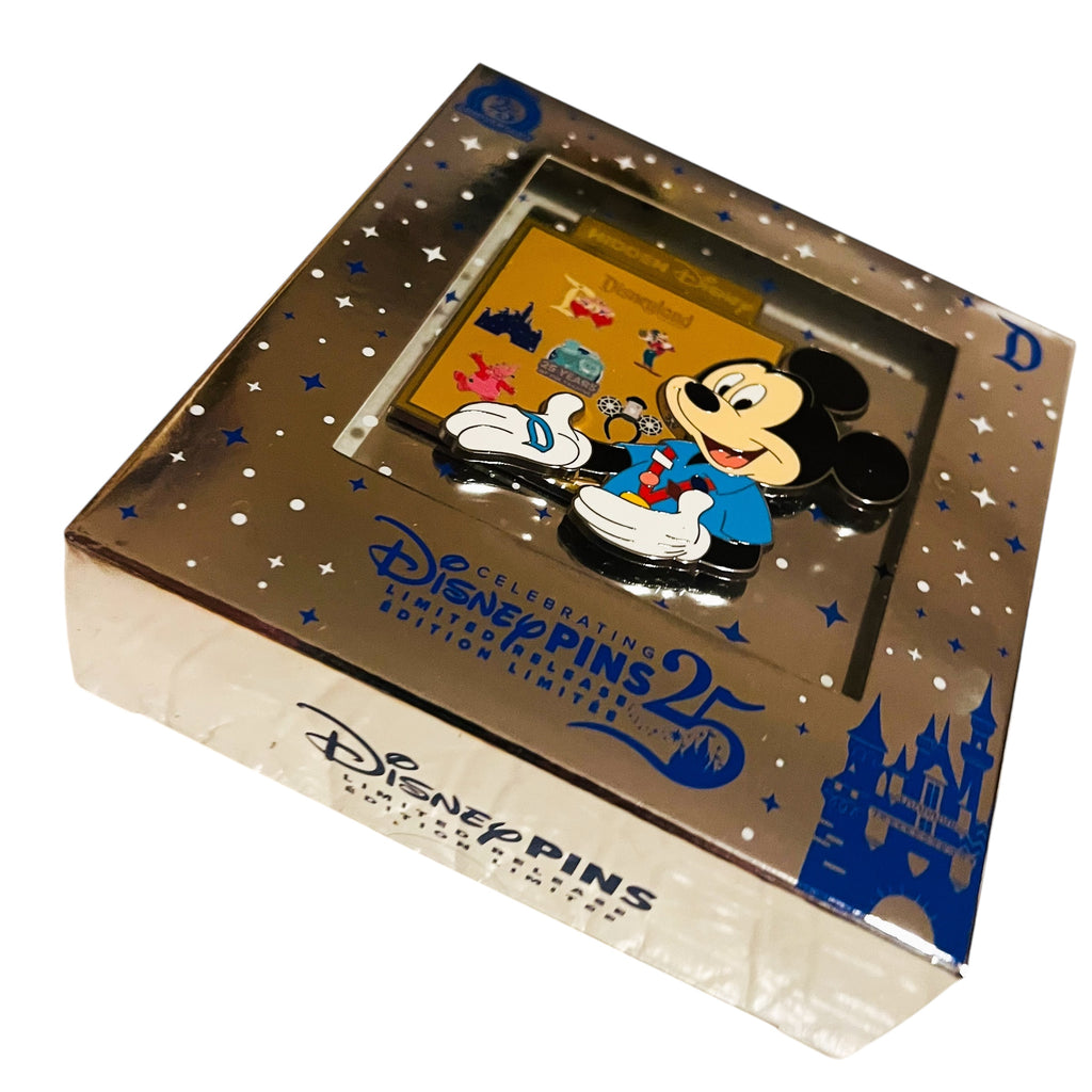 Celebrating 25 Years of Disney Pin Trading Mickey Mouse Hidden Disney Mini Jumbo Disneyland Resort Pin