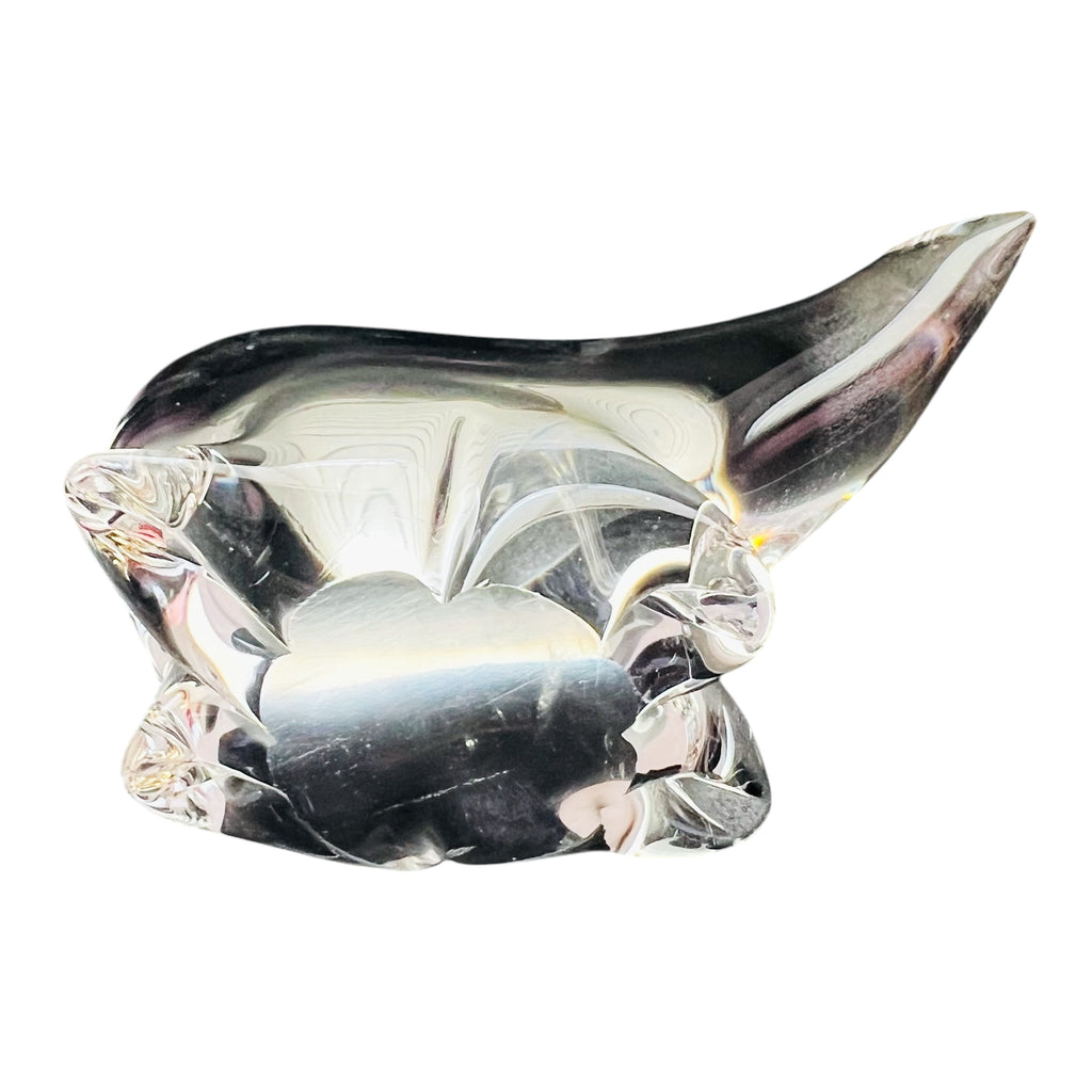 Vintage Polar  Bear Animal Clear Glass Figurine