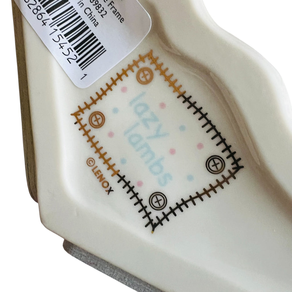 Lenox Lazy Lambs Ceramic Frame with Gold and Pastel Accents