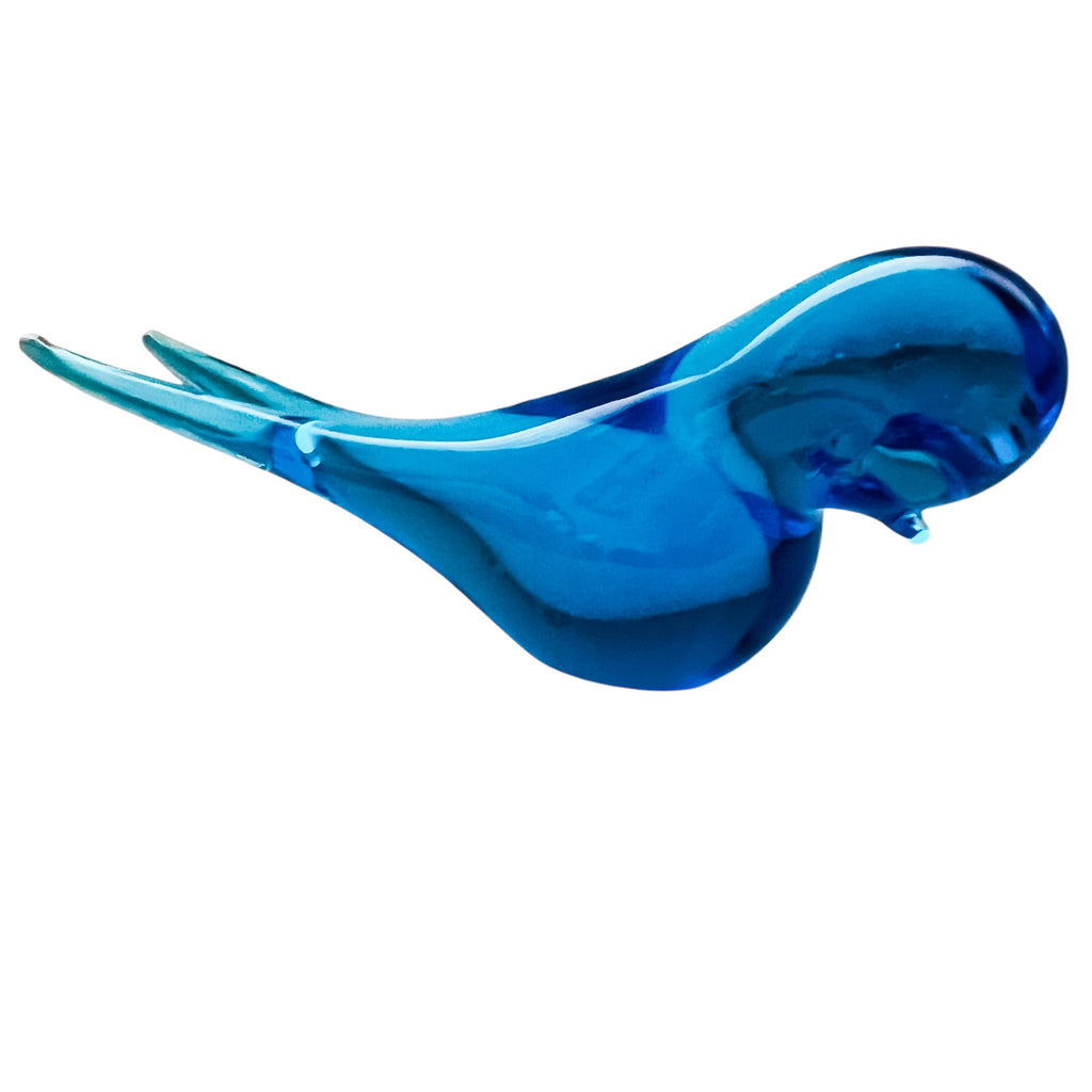 Vintage Swallow Art Glass Bird Long-tail Hand Blown Figurine