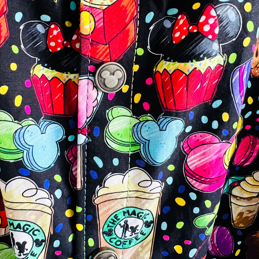 The Magic Coffee Colorful Foodie Disney Snacks Patterned Men's Shirt