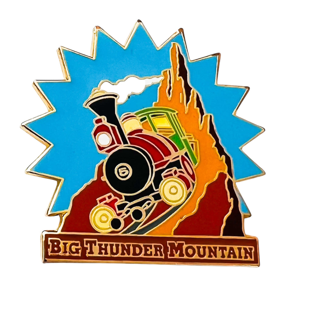 Disney 2000 WDW Walt Disney World Big Thunder Mountain Railroad Train Engine Ride Pin