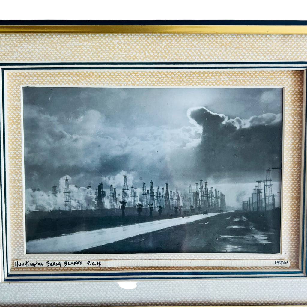 Vintage Bluffs PCH California 1920’s Framed Black & White RPPC