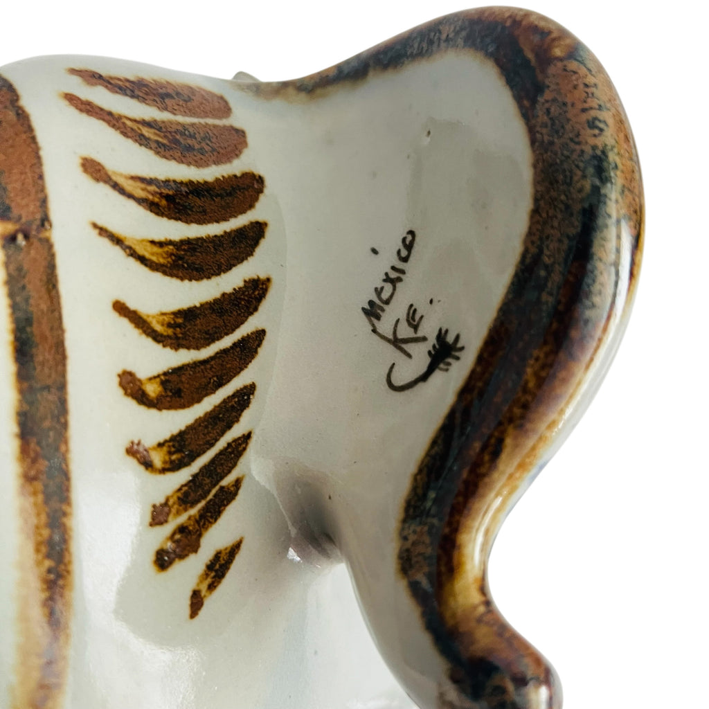 Vintage KE Ken Edwards Bird Signed Mexico Pottery Bird