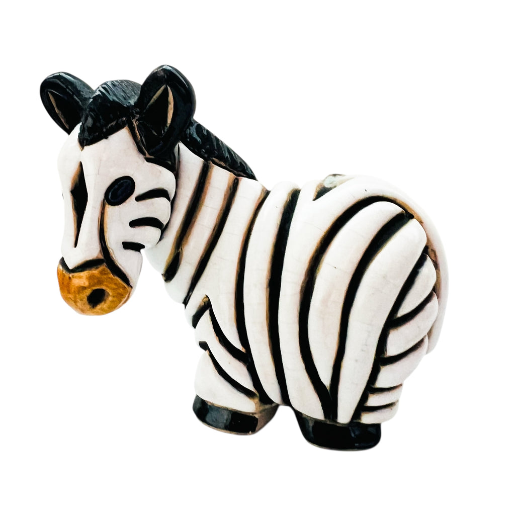 Vintage Artesania Rinconada Ceramic Zebra Uruguay Figure
