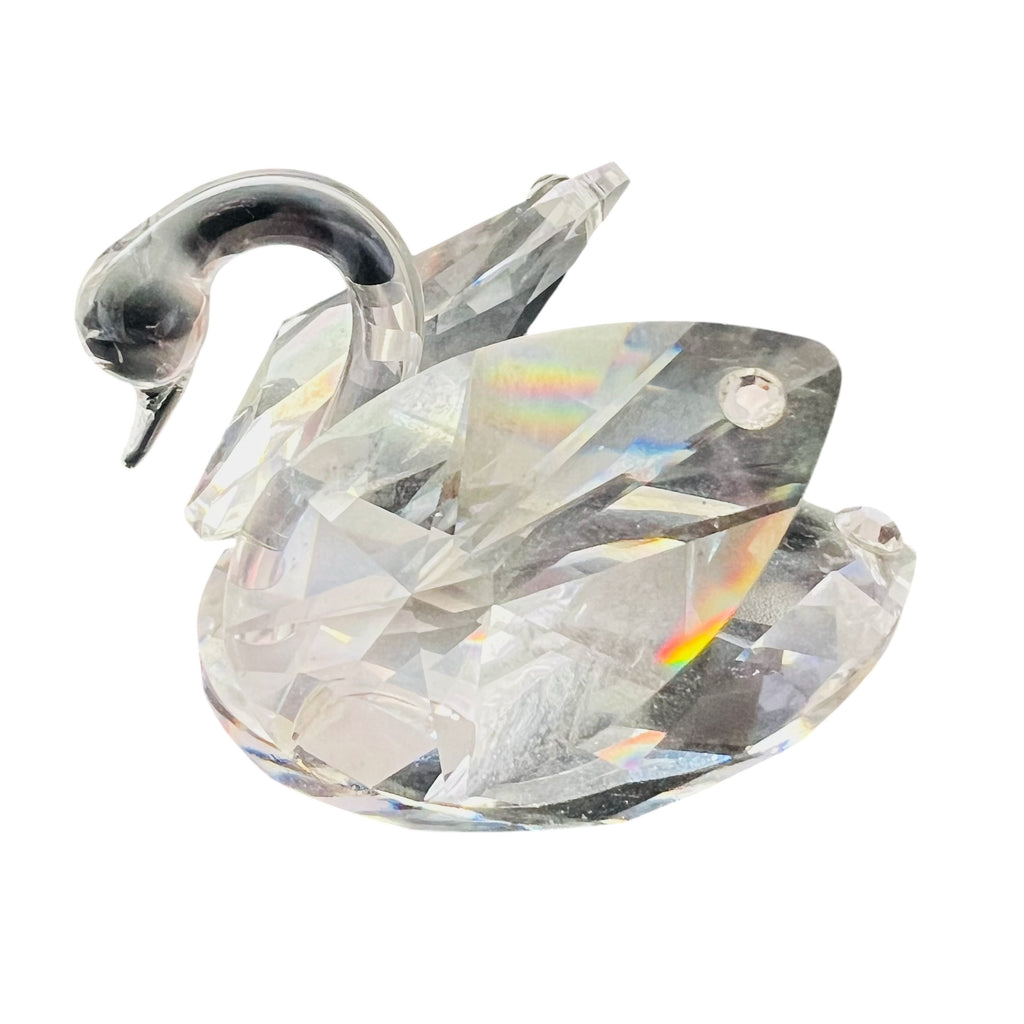Vintage Crystal Swan Figurine