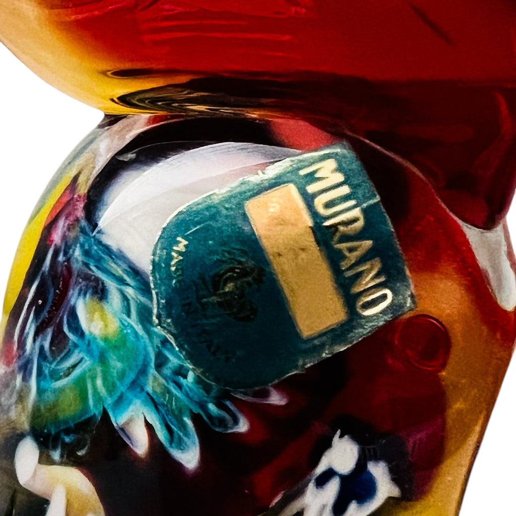 Vintage Murano Millefiori Bird Art Glass Paperweight Figurine