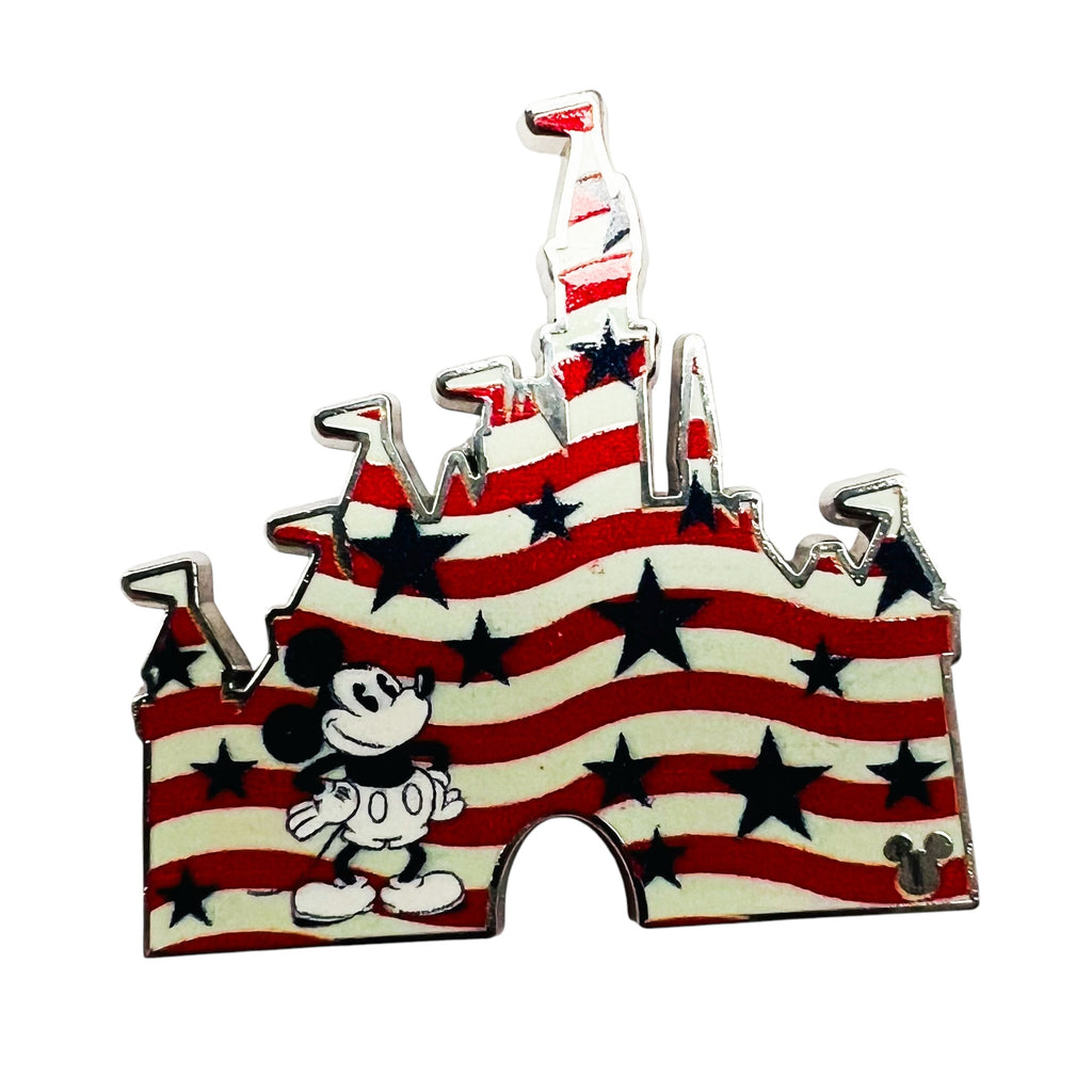 Disneyland 2025 Mickey Mouse Patriotic Castle Hidden Mickey Disney Pin
