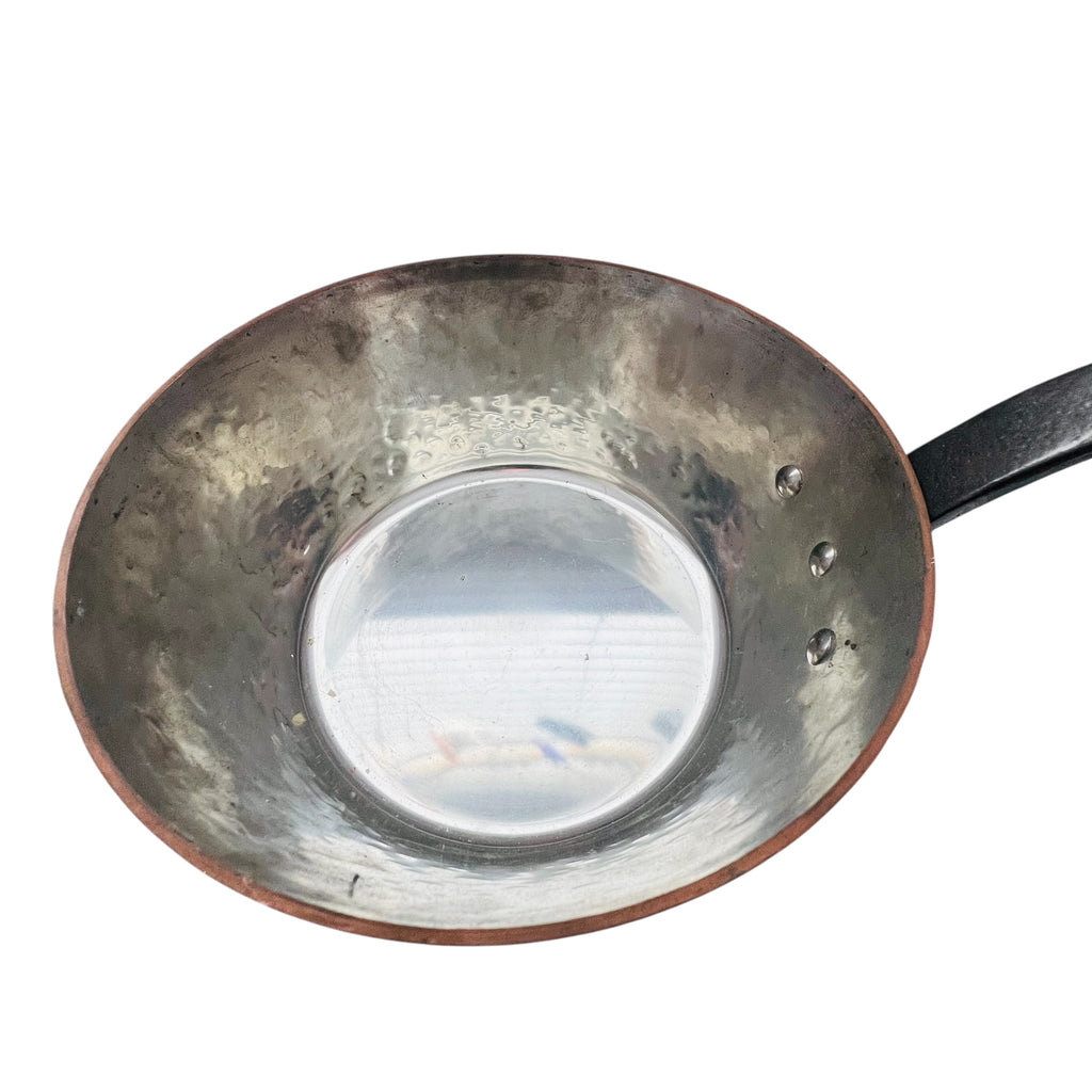 Vintage Fabrication Francaise Heavy French Copper Pot with Long Handle