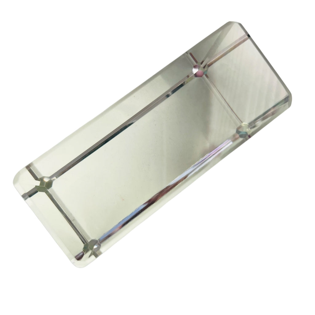 Vintage Clear Acrylic Block Paperweight