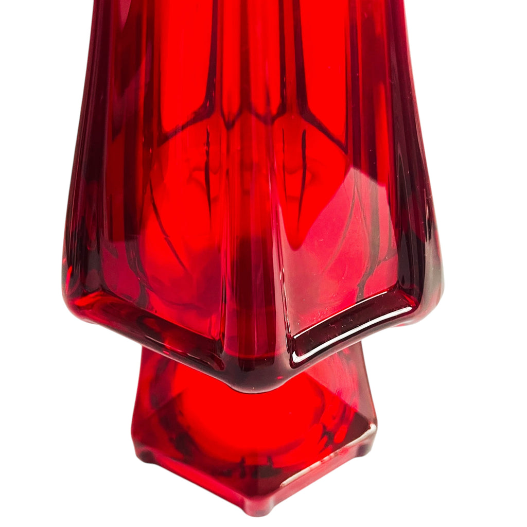Vintage MCM Column Swung Pedestal Glass Vase