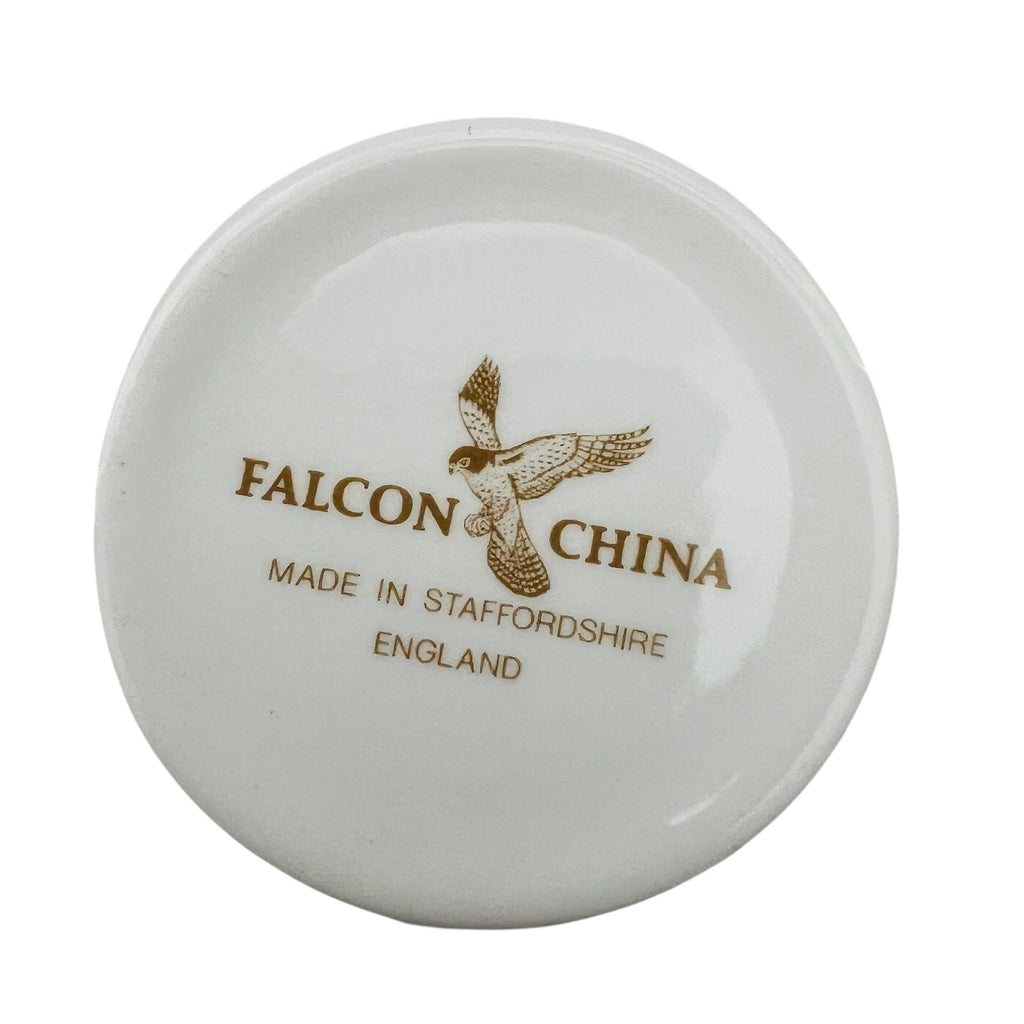 Vintage Falcon Bone China Happy Birthday England Staffordshire Trinket Box