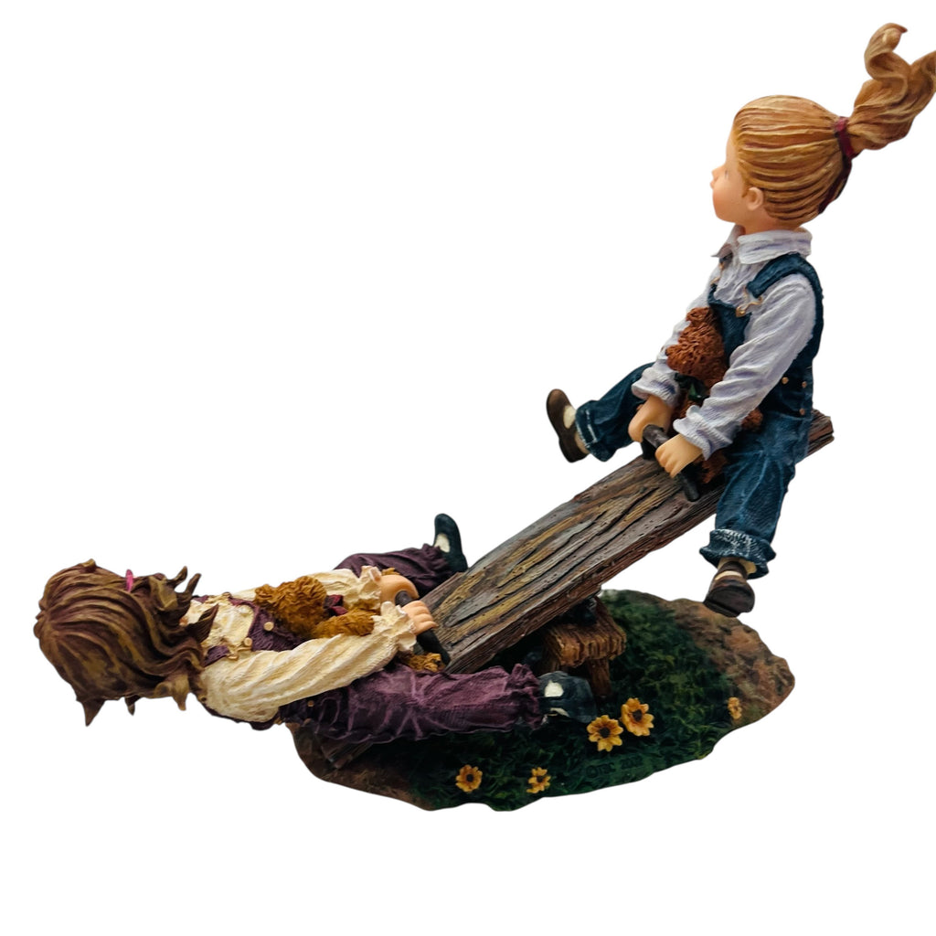 Boyds Bears Yesterdays Child Dollstone Seesaw Friends Kaylie and Jenny Figure