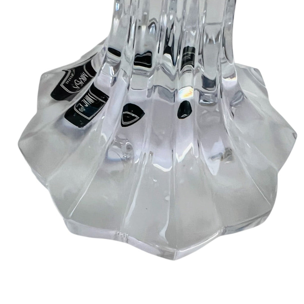 Mikasa Clear Crystal Royal Crown Candle Slovenia Holders -Pair