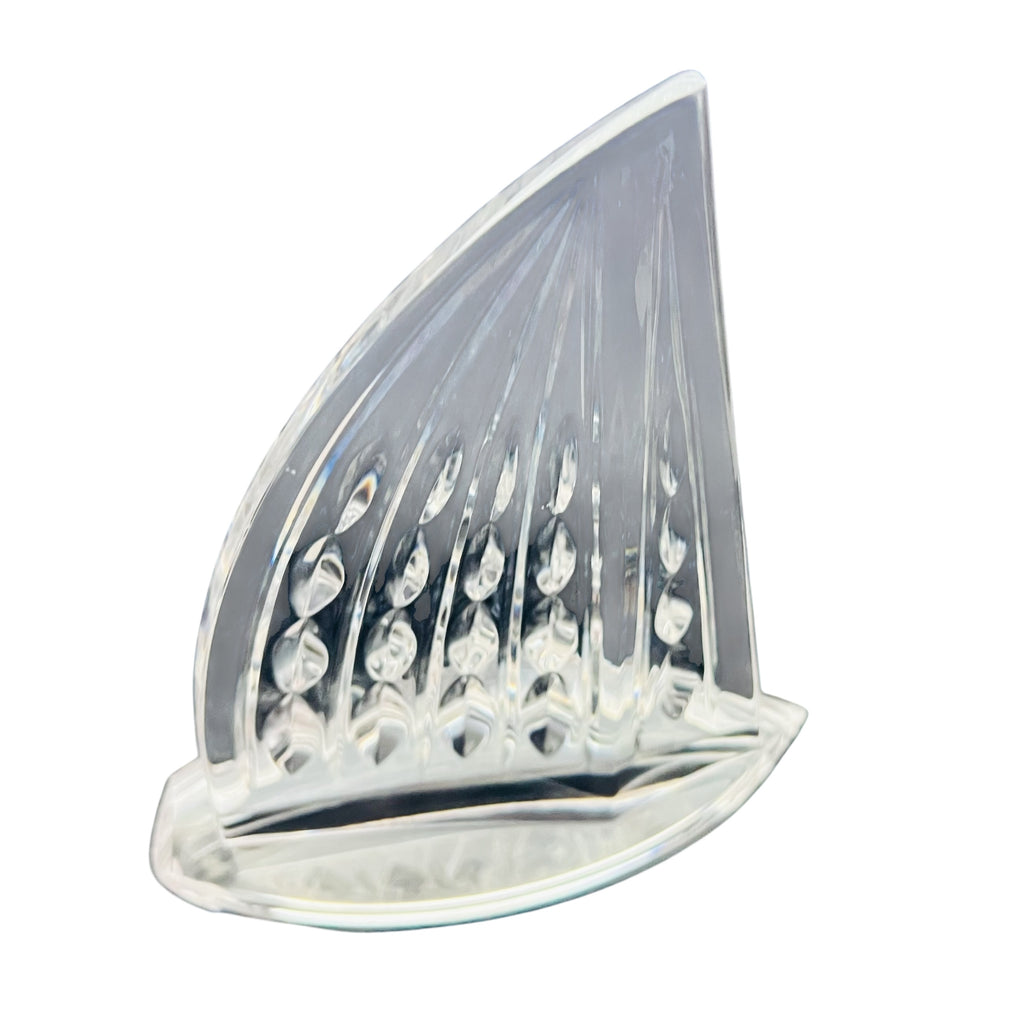 Vintage Waterford Crystal Clear Sailboat Nautical Boat Paperweight Figurine