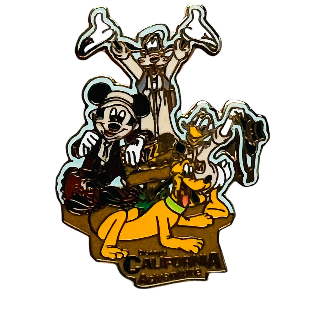 Disney DCA California Adventure Grizzly Peak FAB4 Mickey Donald Goofy & Pluto Pin