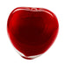 Vintage Heart Hand Blown Sommerso Method Bright Red Bud Vase