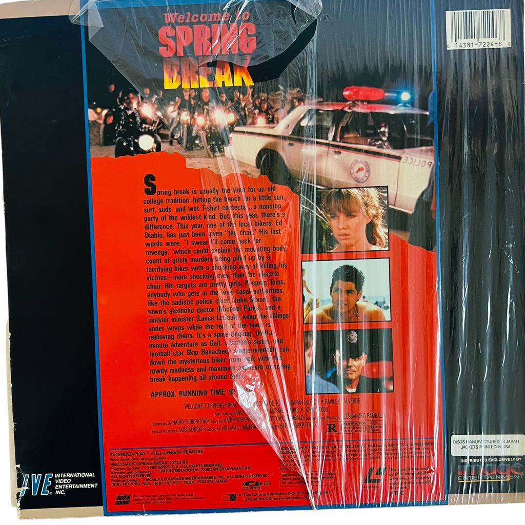 Welcome to Spring Break Nightmare Beach Laserdisc Movie