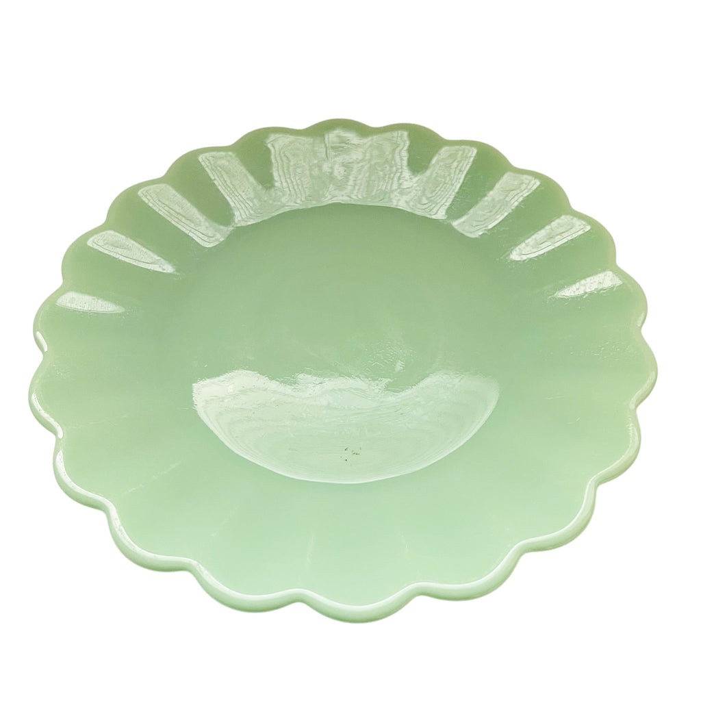 The Pioneer Woman Timeless Beauty Green Jadeite Scalloped Edge Salad Plate