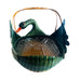 Vintage Zheijiang Ben Rickert INC Wicker Green Swan Basket