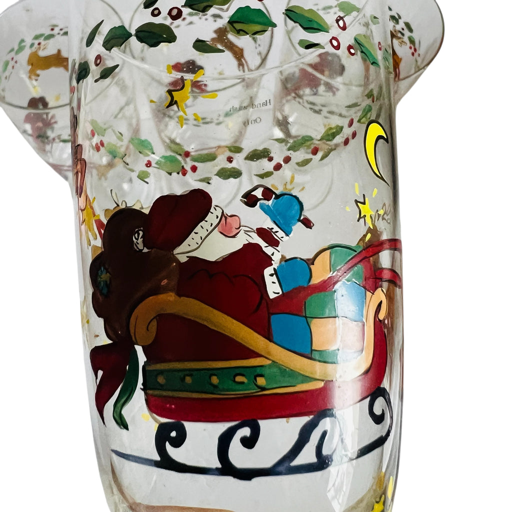Christmas Story by PORTMEIRION Festive Holiday Sleigh Glasses Set