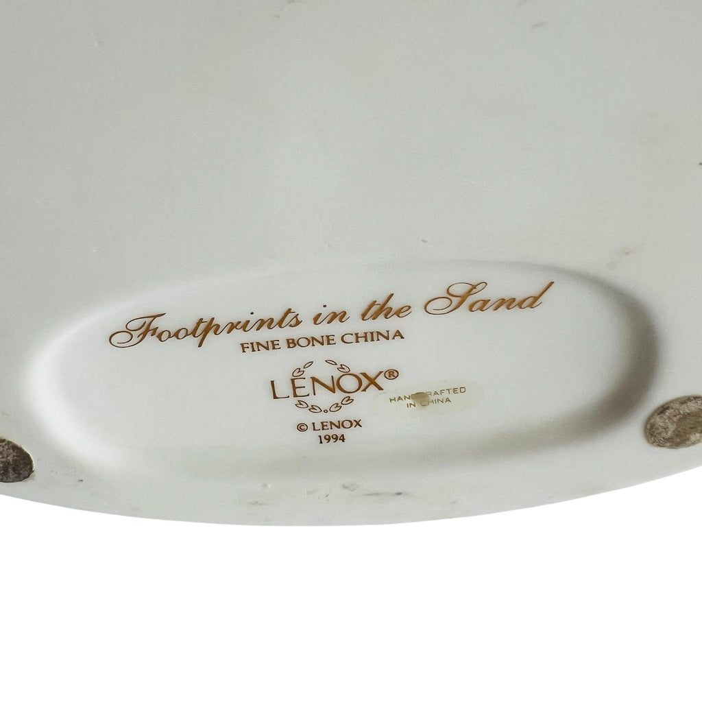 Vintage Lenox Foot Prints In The Sand Figurine 1994 Fine Bone China
