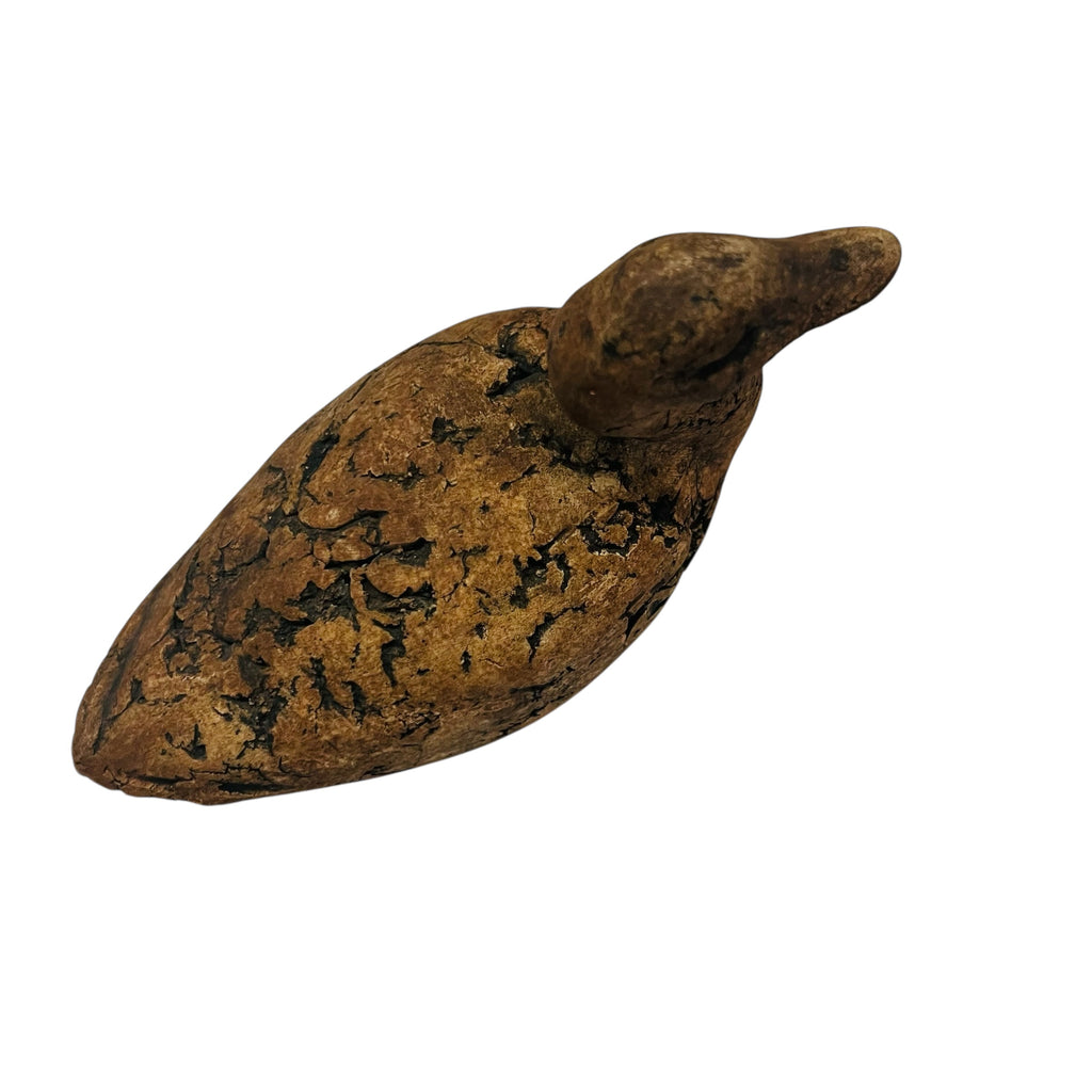 Vintage Carved Stone Duck Paperweight