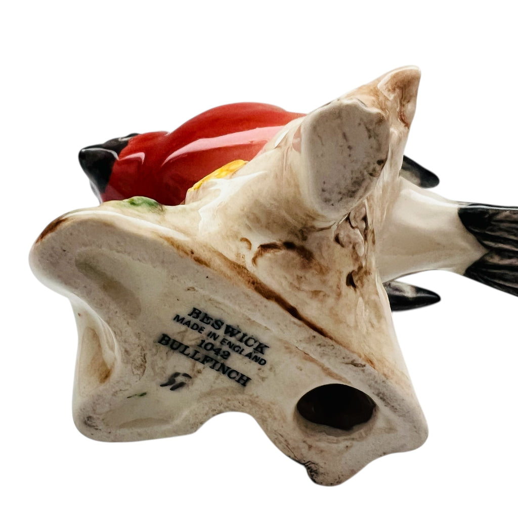 Vintage Beswick Porcelain Bird Bullfinch Figurine