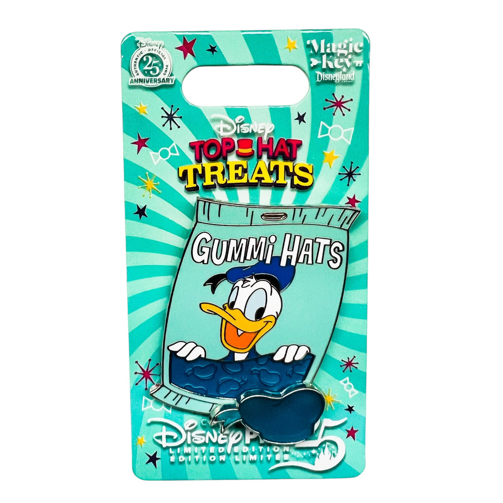 Disney Parks Donald Duck Top Hat Treats LE 1500 Gummi Hats Pin