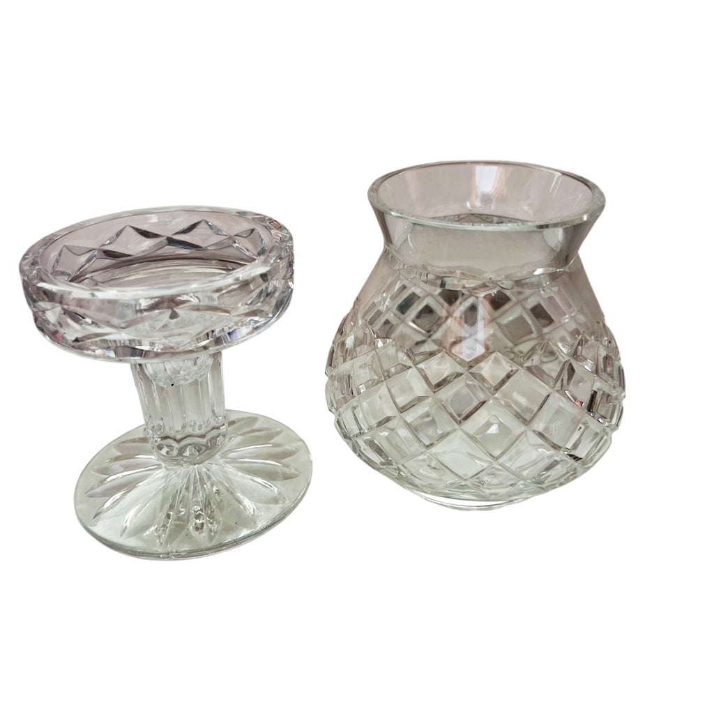 Vintage Block Casablanca Hurricane Lamp & Globe