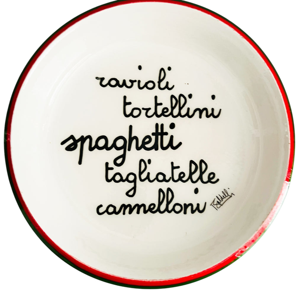 Vintage Baldelli Italia Italy Serving Spaghetti Tortellini Ravioli Italian Dish