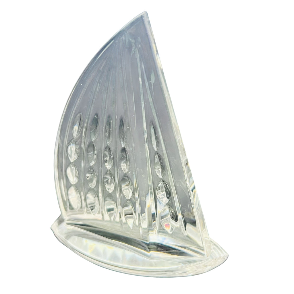 Vintage Waterford Crystal Clear Sailboat Nautical Boat Paperweight Figurine