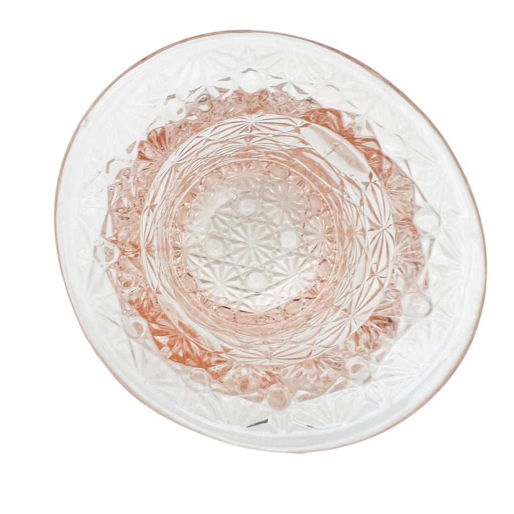 Vintage Fenton Pink Depression Glass Top Hat Glass Holder