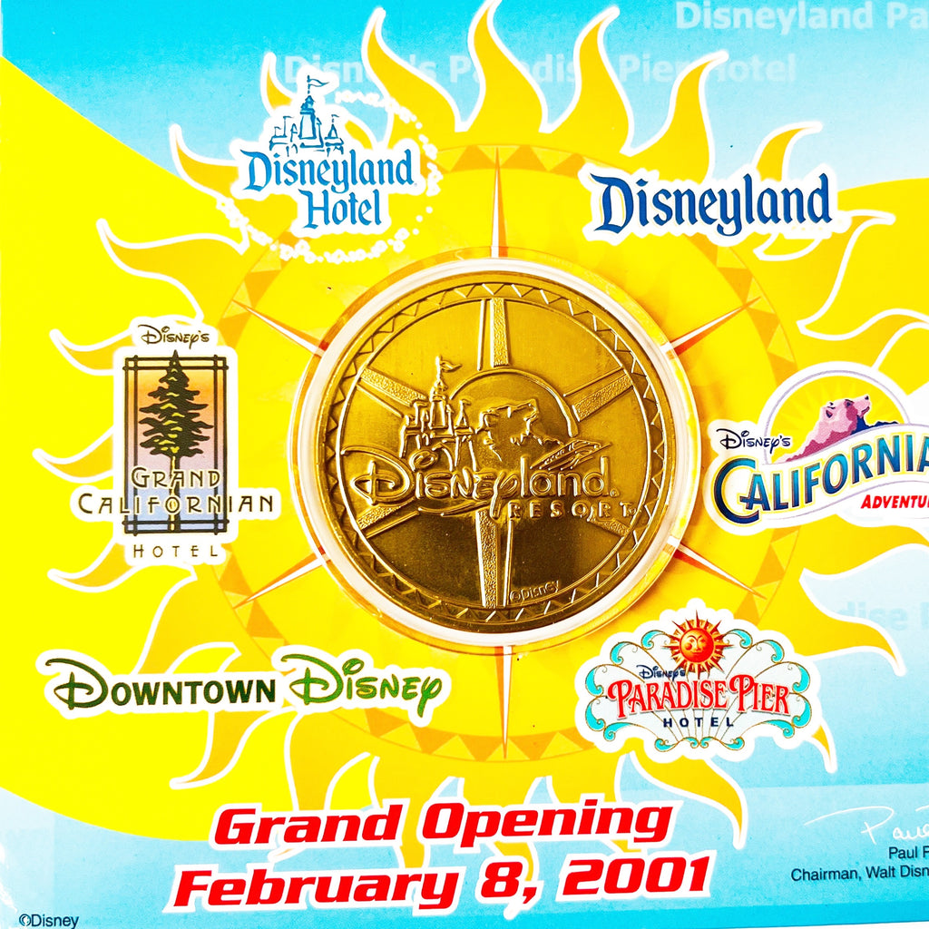 Disneyland Resort Grand Opening 2001 Cast Exclusive Coin Medallion
