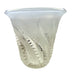 Lalique France Frosted Glass Fern Pattern Signed Vase