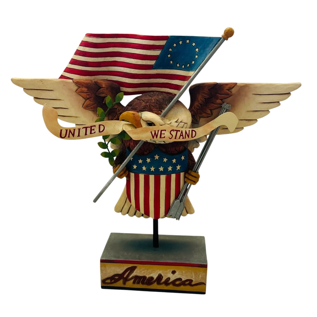 Jim Shore Heartwood Creek United We Stand Patriotic Eagle Statue