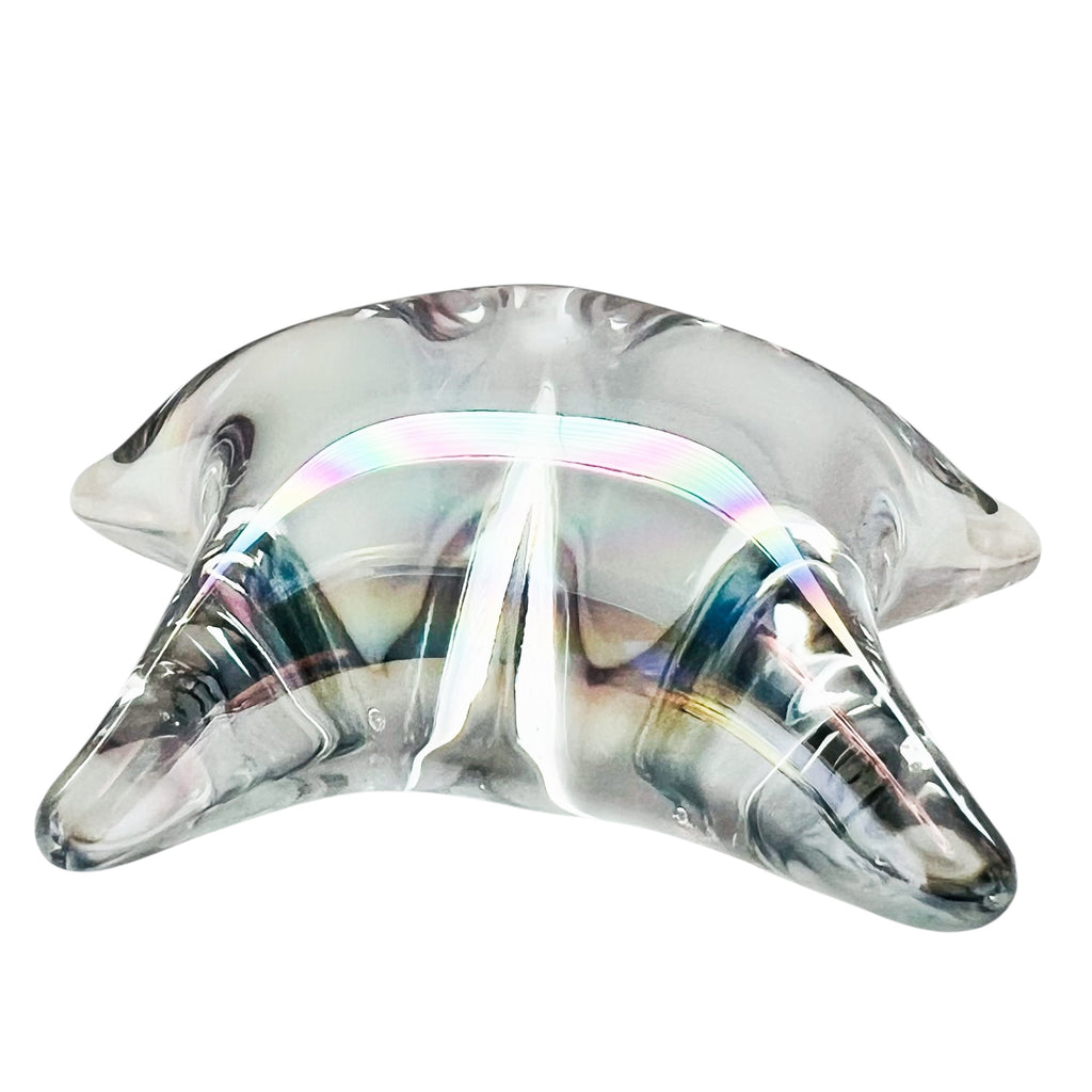 Starfish Iridescent Art Glass Nautical Beach Paperweight