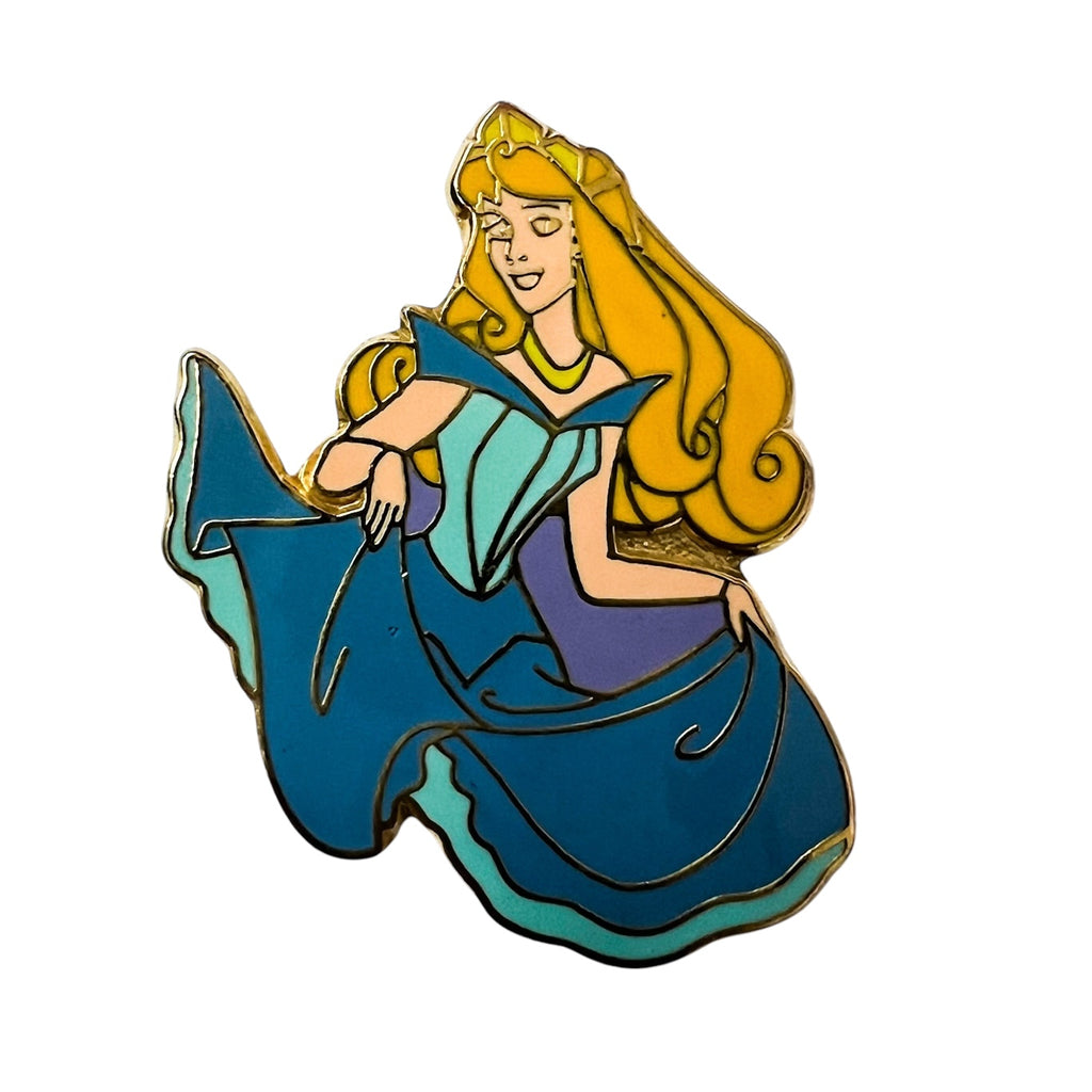 Walt Disney World 2000 Sleeping Beauty Princess Aurora Blue Dress Error No Sleeve Pin
