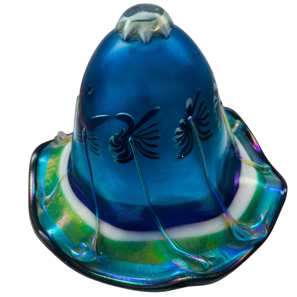Vintage Carl Radke Art Glass Hand Blown Palm Trees Lamp Shade