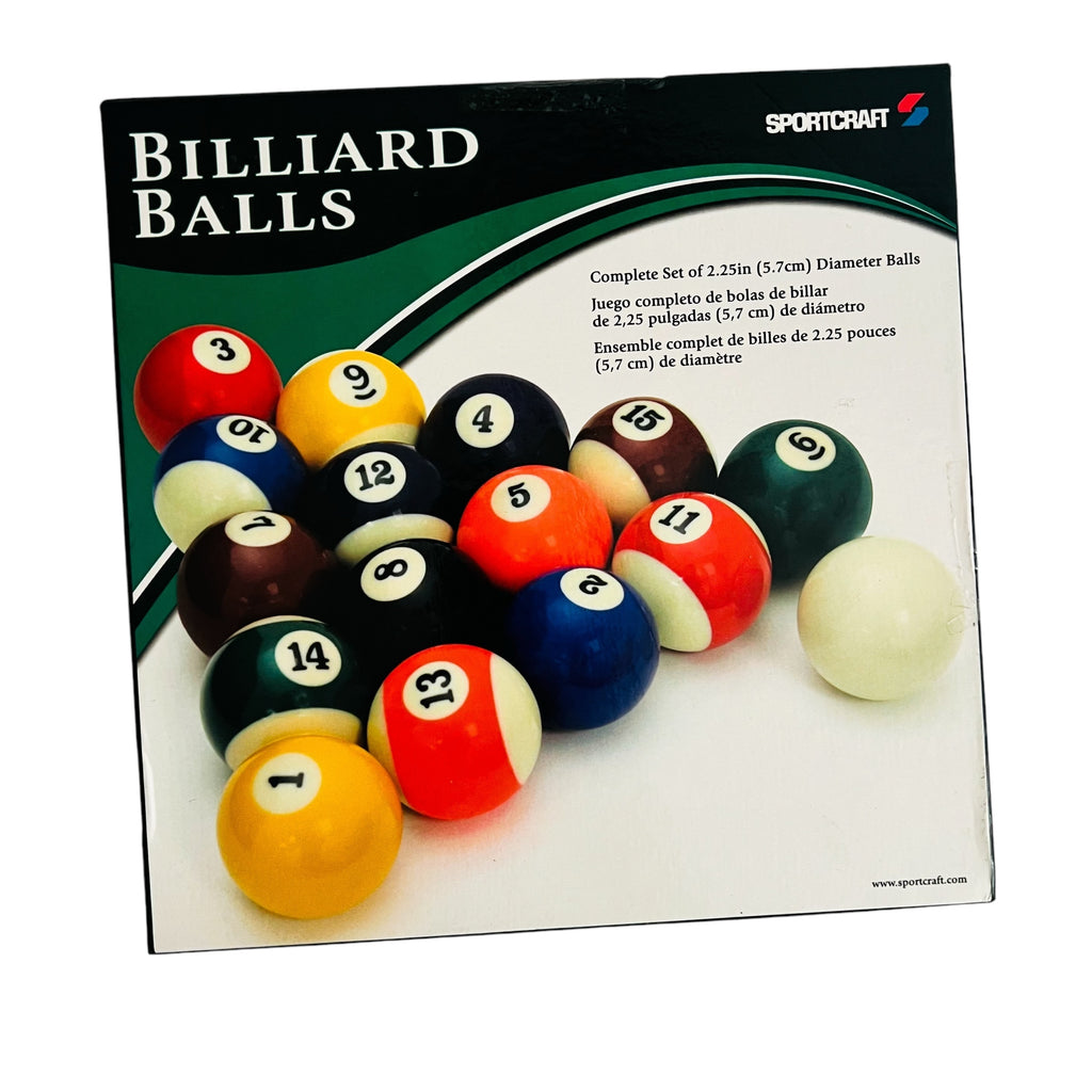 Sportcraft Billiard Balls Poly Resin Complete Set