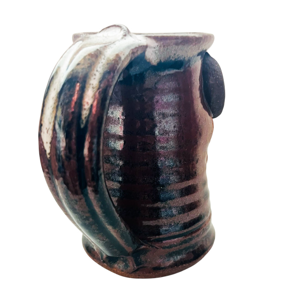 Vintage Mahon Made Stoneware Woman Hot Lips Figural Handmade Pottery Coffee Mug