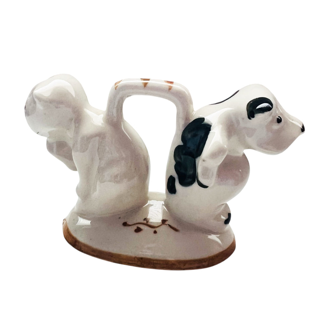 Vintage Double Sided Cat & Dog Salt & Pepper Handle Shaker