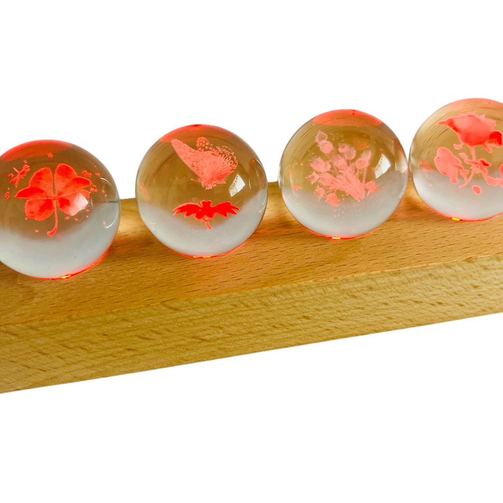 3d Crystal Ball Plants System Crystal Ball with Led Lamp Base