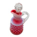Vintage Cranberry Opalescent Hobnail Cruet With Stopper