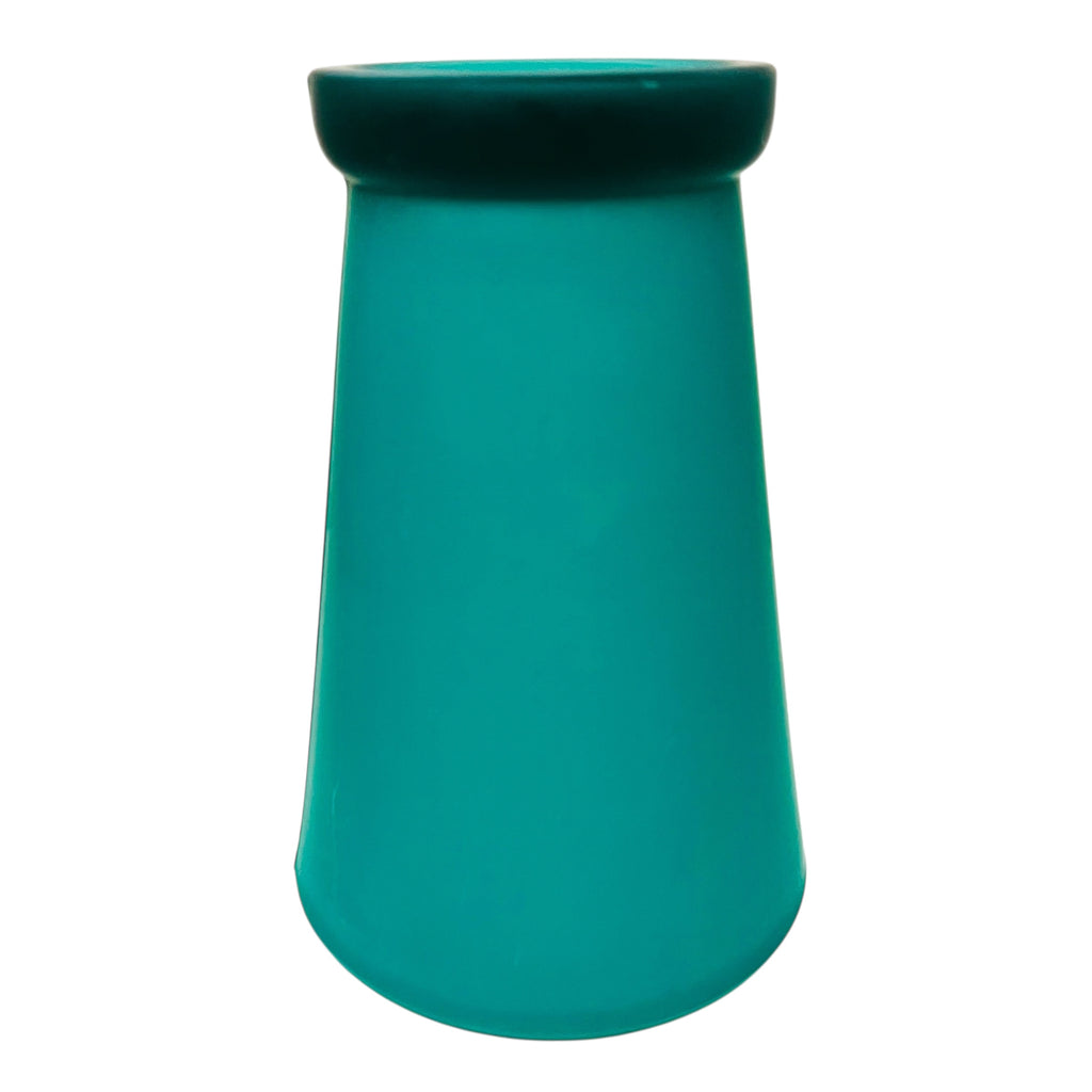 Vintage Starbucks Frosted Turquoise Footed Glass Tumbler Glass Cup