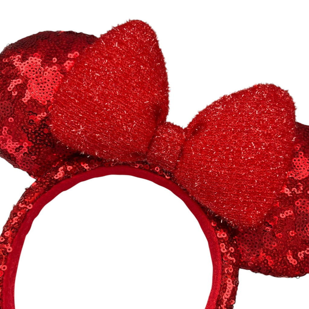 Disney Parks Red Sequin Minnie Mouse Headband Ears