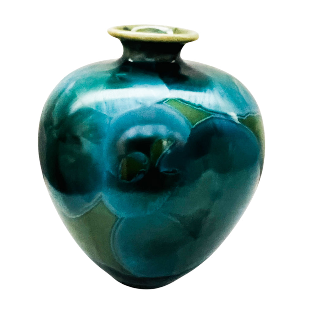 Vintage Louise Reding Crystalline-Glaze Studio Art Pottery Porcelain Artist Signed Vase