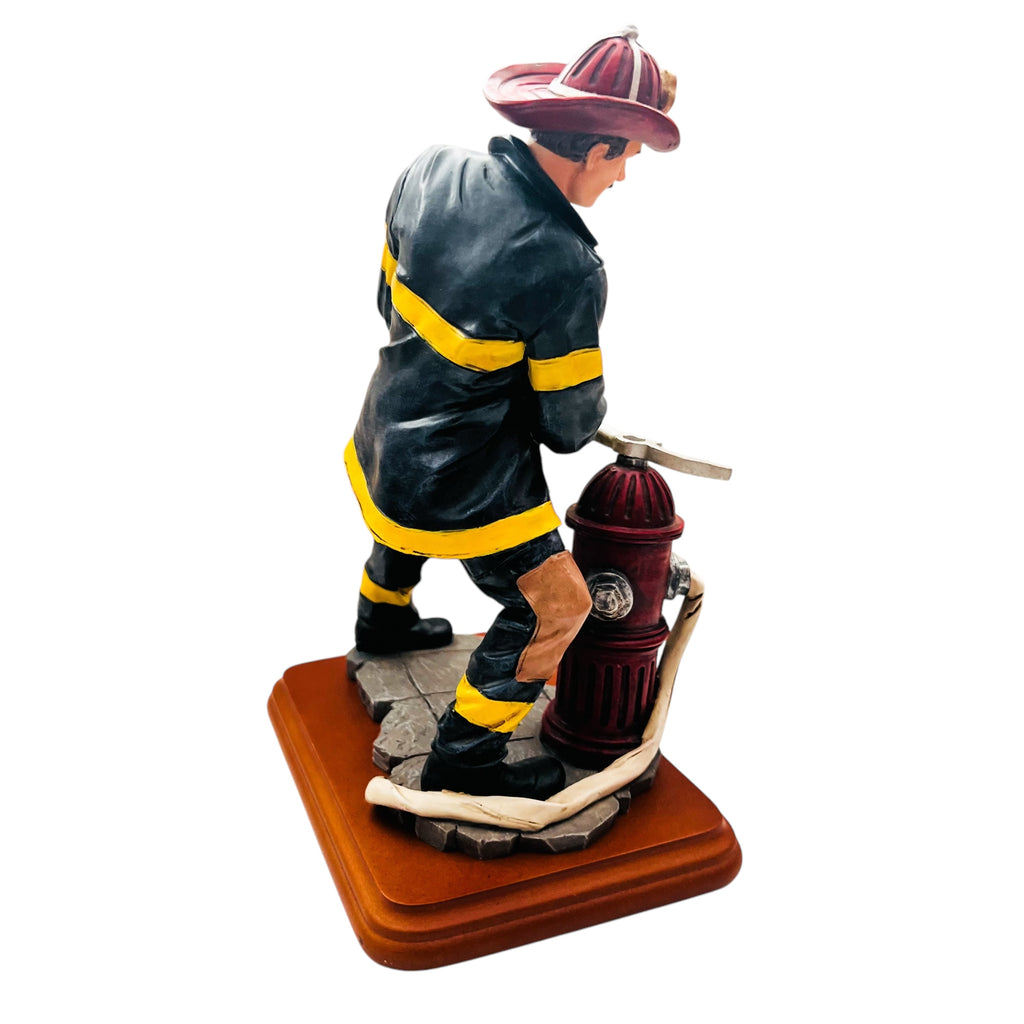 Vintage Red Hats of Courage Pressure Point Firefighter Figurine