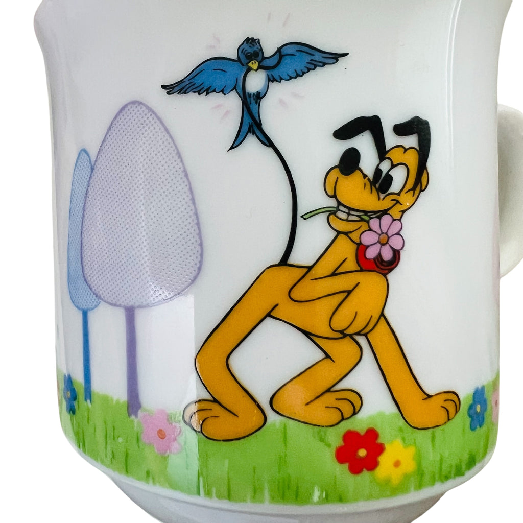 Vintage Walt Disney Productions JAPAN Porcelain Snack Plate & Cup Set
